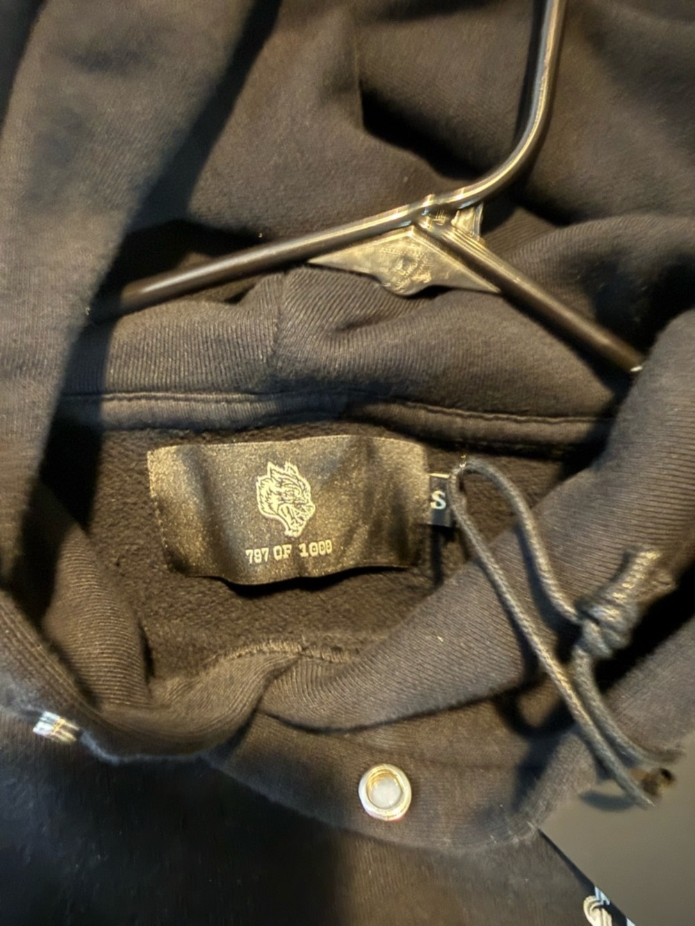 Darc Sport Black Hoodie with White Wolves Logo - Picture 3 of 3